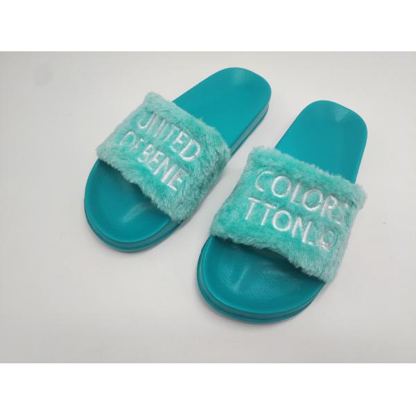 Buy cheap Fake Rabbit Fur Slipper Custom Women Soft Cute EVA Outsole Plush Fur Slides TIANO from wholesalers