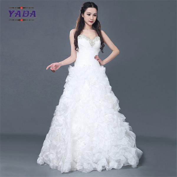 New model simple elegant handmade beaded off shoulder dress sale ball gown wedding dresses