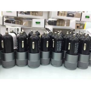 Bullet metal Car charger 2 USB ,output 2.4 A