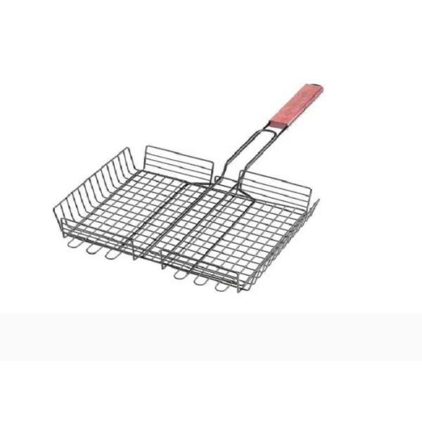 Quality Corrosion Resistance SS316 330mm Grill Basket Barbecue Clips Easy To Clean  For Chicken for sale