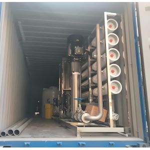 Buy cheap Steel FRP In-Container Reverse Osmosis Plant for Desalination with 500m3/day Capacity and 380V Power from wholesalers