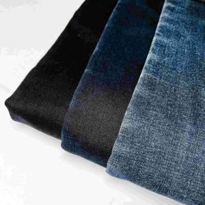 Buy cheap OEM Stretch Washed Cotton Spandex Denim Blue Fabric from wholesalers