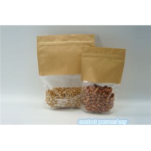 Buy cheap Kraft Paper Resealable k Stand Up Pouches / Food Packaging Pouches from wholesalers