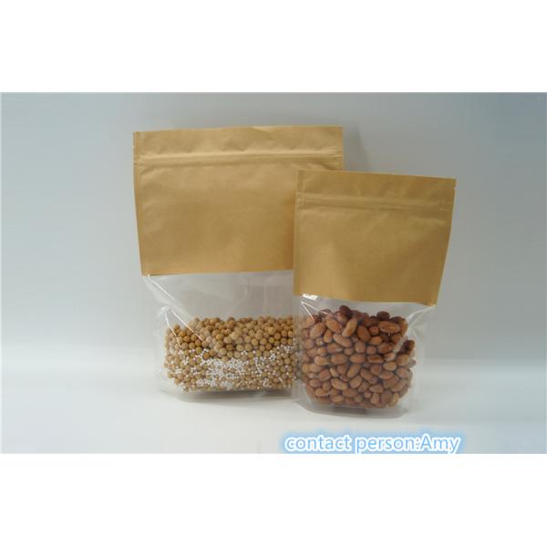 Buy cheap Kraft Paper Resealable k Stand Up Pouches / Food Packaging Pouches from wholesalers