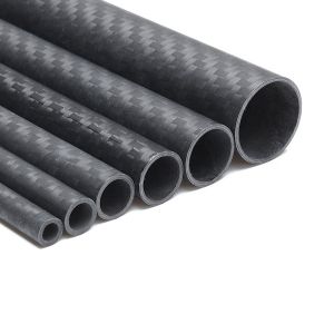 Buy cheap 3K Twill Round Carbon Fibre Tubes Poles With Roll Wrapping from wholesalers