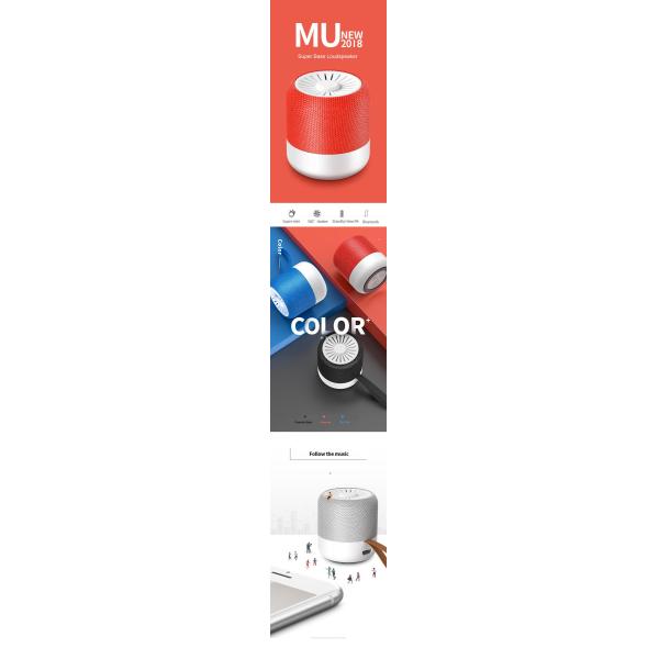 Super mini fabric AUX supported Portable Blue-tooth Speaker