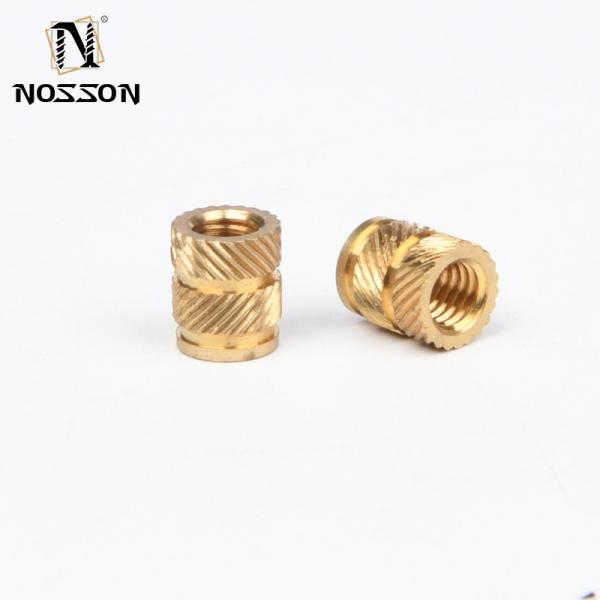 Brass Threaded Insert Nut M3 M4 M6 Knurled Thread Nut for Oil Gas Pipeline Construction and High Temperature Resistance