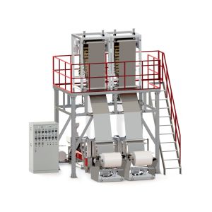 Buy cheap F3B-2ABA Plastic Film Blowing Machine Double Head HDPE 120kg/H, LDPE 130Kg/H from wholesalers