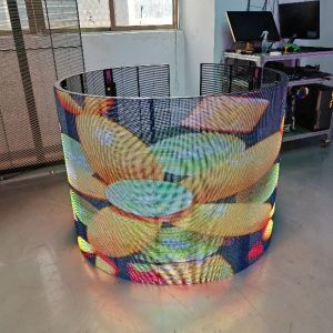 Buy cheap Best price Full Colour Grille Mesh Screen Transparent Led  IP67 RGB P3.91 Grille Mesh Screen LED Mesh Video Screen from wholesalers