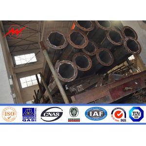 Buy cheap 69KV 11m Roadside Tubular Street Light Pole With Advertisement Banner from wholesalers