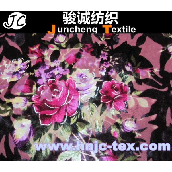 New fabric lively 3Dlike flower pattern burnout spendex and polyester blend