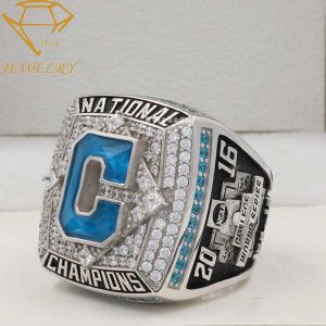 Buy cheap Embossed Custom Championship Ring Silver Gold Plating With CZ Stones from wholesalers