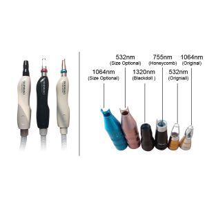 1064 532 1320 755nm Skin Rejuvenation Q Switched Nd Yag Laser Handle
