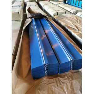 Blue DC02 Galvanized Corrugated Roofing Sheets 180g Galvanized Roof Panels