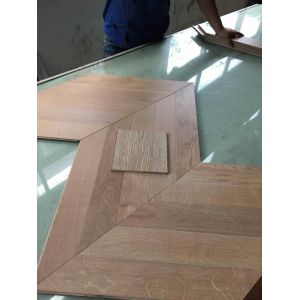 Buy cheap Environmental Oak Chevron Parquet Flooring Length 500mm-1200MM product