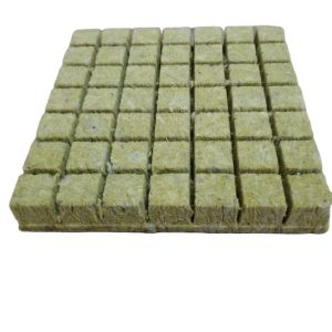 Basalt Mineral Wool Seedling Blocks Square Shape Rock Wool Insulation for