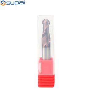 Buy cheap 2 Flute Carbide Ball Nose End Mill HRC55 With AICrSiN Coating OEM / ODM from wholesalers