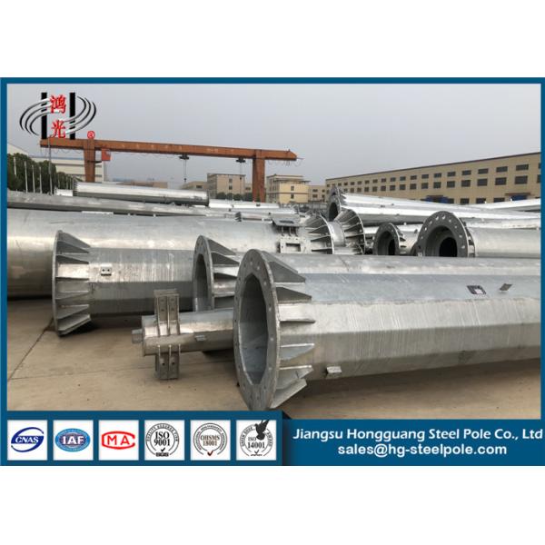 Buy cheap Galvanized Steel GR65 500KV Power Transmission Poles from wholesalers