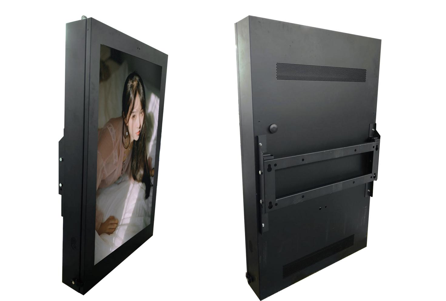 China 55 Inch Wall Touch Screen Kiosk Outdoor 2000 3500 Nits Android System With Light Temperature Sensor Dustproof Waterproof for Commercial Displays on sale