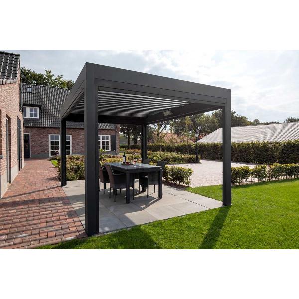 Quality Louver Roof Gazebo Garden Bioclimatic Aluminum Pergola Anodic Oxidation for sale