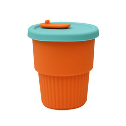 Hot Proof Portable Silicone Kids Cup For Tea Milk Juice 300ml 350ml