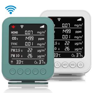Buy cheap Smart Tuya WiFi Air Quality Monitor Detects CO2/PM2.5/HCHO/TVOC  Temperature Humidity with NDIR Sensor from wholesalers