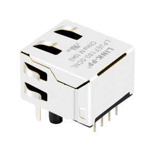 LPJEF180-5CNL Side Entry Pcb Connector Without Leds RJ45 Panel Mount Jack