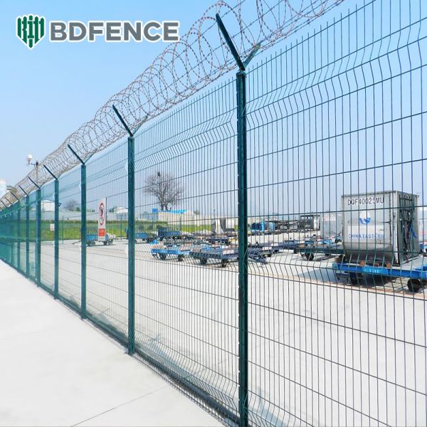 Airport Perimeter Electric Security AOA Fence Fencing 50mmx100mm For Airport Area