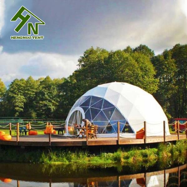 Inflatable Geodesic Dome Tent Camping Igloo Geodesic Dome Tent Install On The Snow