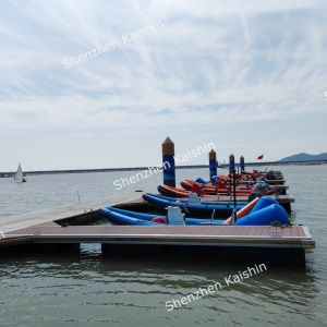 Waterproof WPC Aluminum Floating Docks Marine Pontoon Commercial