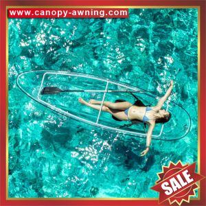 beautiful seeing through transparent clear crystal PC polycarbonate canoe kayak