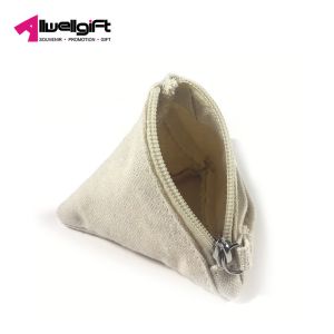 Buy cheap Canvas Personalised Womens Bags Triangle Coin Purse Pouch Wear Resistant from wholesalers
