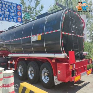 Mechanical Suspension 3 Axles 40T Asphalt Tanker Trailer