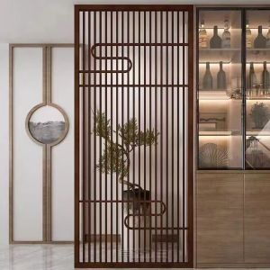 Buy cheap Partition Entrance Assembly Line Aluminum Profile Grille Living Room Hollow Decorative from wholesalers