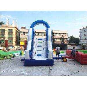 Buy cheap Commercial Giant Pvc Tarpaulin Inflatable Water Slides With Pool Customized from wholesalers