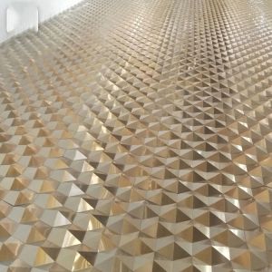 Buy cheap 201 304 Color Stainless Steel Sheet Coated Decorative 3D Metal Wall Panels from wholesalers