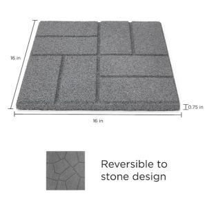 Buy cheap Gray Color And 8 Tiles Rubber Dual Sided Rubber Paver Tile-16" X 16" X 3/4" Inch from wholesalers