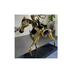 Buy cheap Home Decor Brass Casting Bronze Horse Sculpture Polished Gold Color from wholesalers