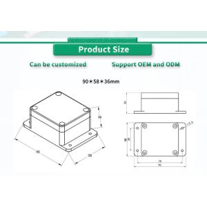 Compact UNIVO UBIS-63Y RS485 Dual Axis Angle Measurement Controller Inclination
