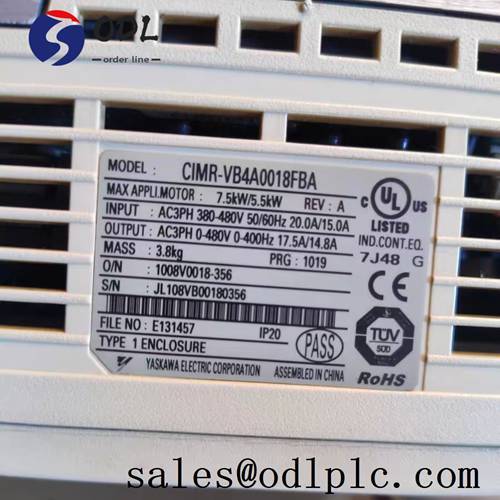 Quality CIMR-VB4A0018FBA Yaskawa Compact Vector Control Drive V1000, 7.5HP, 480V, 3PH, 15A，5.5KW  for sale