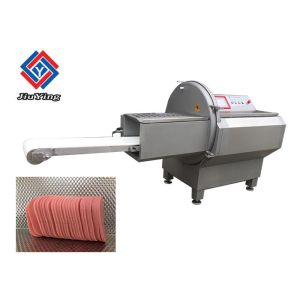 Ham Cooked Meat Slicer Fish Processing Machine With Conveyor Adjustable