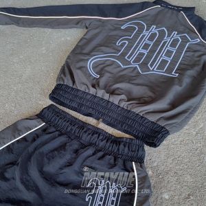 Buy cheap Custom Nylon 3m Reflective Mens Windbreaker Tight Elastic Waist Windproof Shorts Jackets and Short Sets Tracksuit Short Set from wholesalers