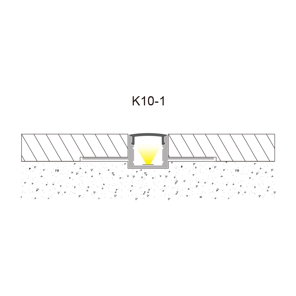 Cross-section diagram of LED aluminum profile