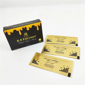 Buy cheap Aluminum Foil Wrappers Packages For Male Enhancements Royal Honey Metallic Color Pouches Custom Printing Honey Packets from wholesalers