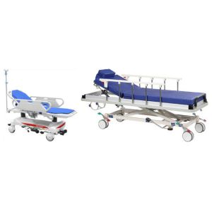 Buy cheap Stable Patient Transfer Trolley , Folding Stretcher Trolley With Two Hydraulic Pumps product