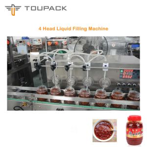 Buy cheap PLC Sauce Packaging Machine Thick Broad Bean Sauce Filling 4 Head Liquid Filling System from wholesalers