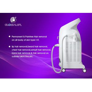 Permanent Painfree Diode Hair Removal Laser Machine 1 - 10Hz Frequency