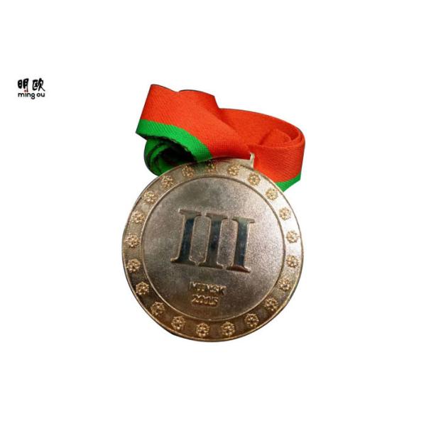 Quality Red Bronzed Brass Award Coins Medallions For Champion , Customized for sale