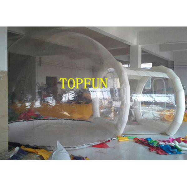 Transparent 0.8mm PVC Inflatable Bubble Tent With Tunnel For Exhibition