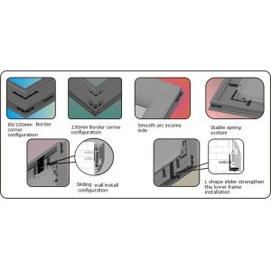 Buy cheap 133 Inch Silver Fixed Frame Screen , 3D Home & Movie Projection Screen Aluminum frame from wholesalers